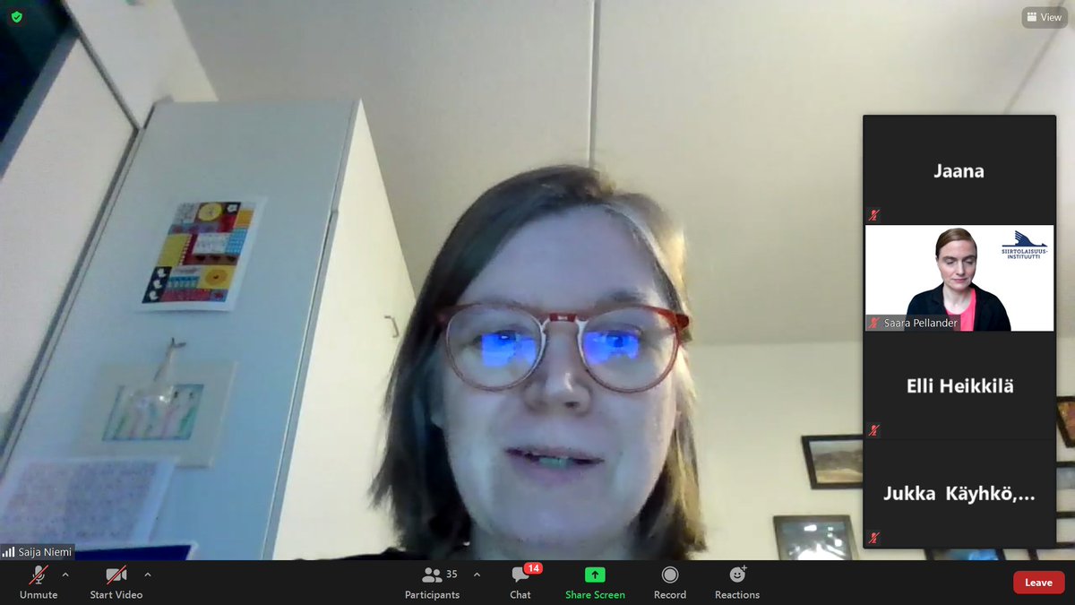 JaanaPalander's tweet photo. #ILMASI Saija Niemi ja @EevaProkkola puhumassa @info_migration webinaarissa aiheesta "Ilmastonmuutos ja muuttoliikkeiden tutkimus". https://t.co/ExCclBscHj