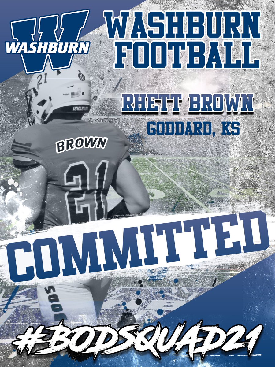 RhettBrown76's tweet photo. I am excited to announce my commitment to Washburn University!!! I’m grateful for the opportunity to continue my academic and athletic career. #GoBods #BodSquad21 @Dane_Simoneau @CoachSchwinn https://t.co/iCUWCwtmQf
