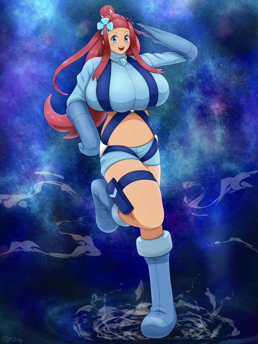 #ポケモン 
ルリナっぽいフウロ描き直し 