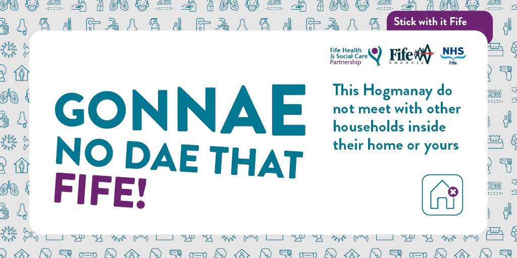 nhsfife's tweet image. As we bid farewell to a difficult 2020, make sure you stay safe.

Please don't meet with other households indoors.

We know that 2020 has been tough, but please #stickwithitfife for a brighter 2021.