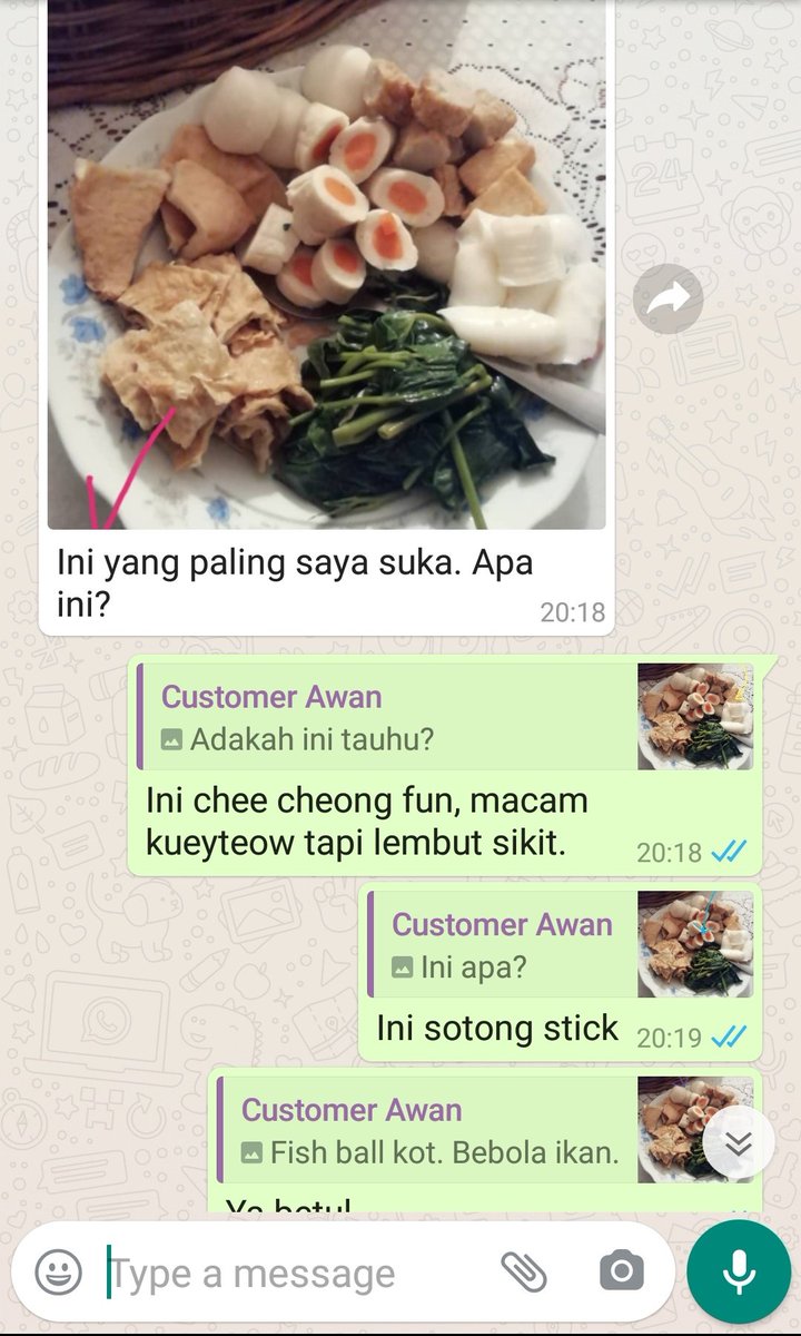zoulyazix's tweet photo. Aku geram betul dengan customer ni sebab pakcik ni comel gila. Dia susun elok elok yong tau fu aku dah bungkus dan hantar, tanya satu satu itu apa ini apa lepas tu bagitau dia suka yang mana. Seronok aku. 

Moga murah rezeki dia. https://t.co/Dw4E3hjSB3