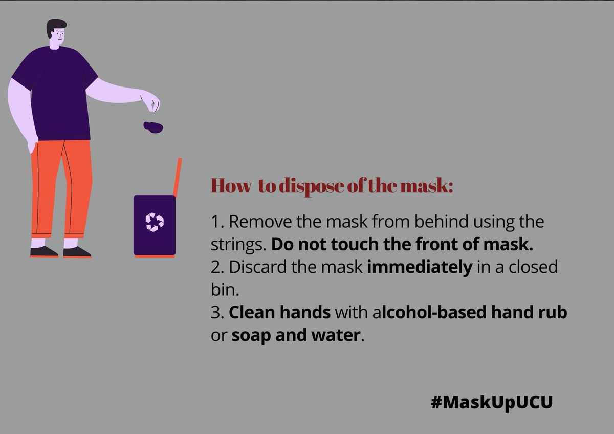 maskupucu's tweet photo. How can one dispose of a used or warn out mask? https://t.co/mOAoZGWmpk