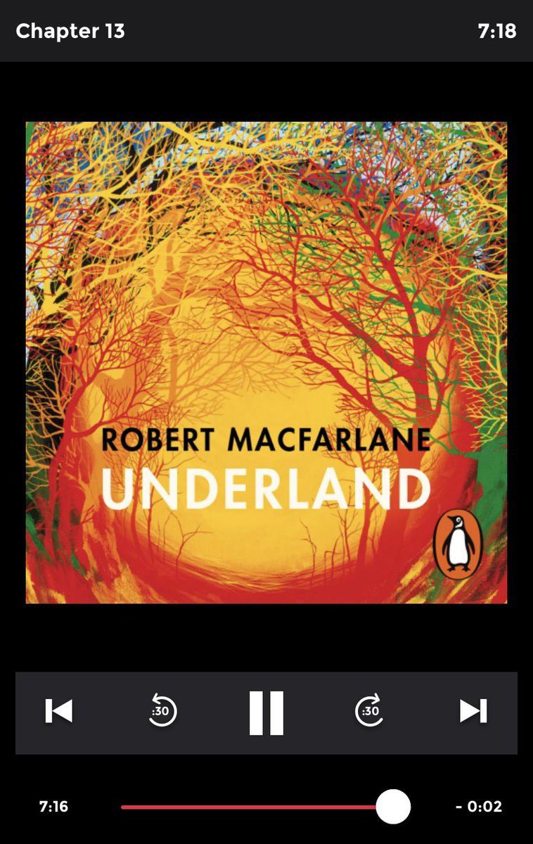 LucyBPhoto's tweet photo. Just finished @RobGMacfarlane Underland after waiting patiently in line for the library’s audiobook. Obvs it’s bloody brilliant and the audiobook adds much more terror to the voice I would usually read it in 😱 https://t.co/ODAsfJxgAu