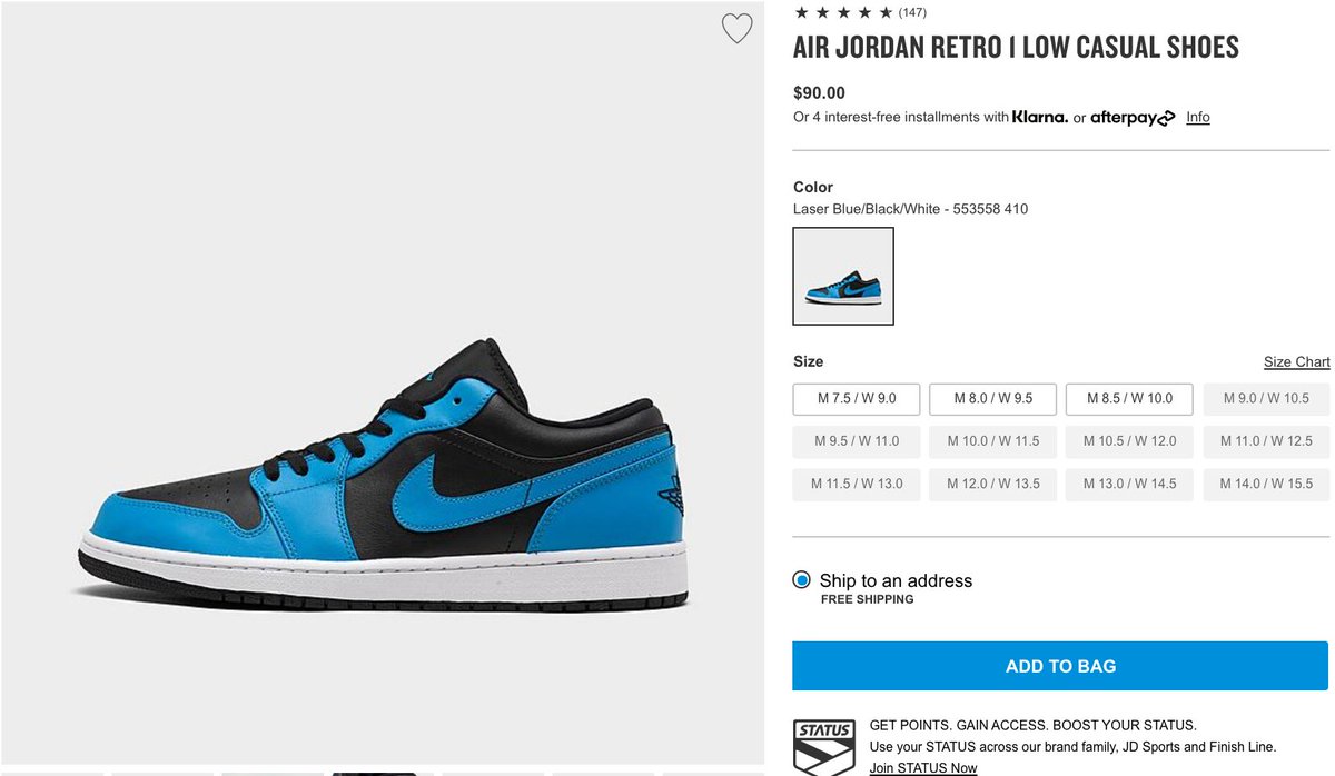 Solelinks En Twitter Ad Air Jordan 1 Low Laser Blue Black Couple Of Small Sizes T Co Pyosqss8s3