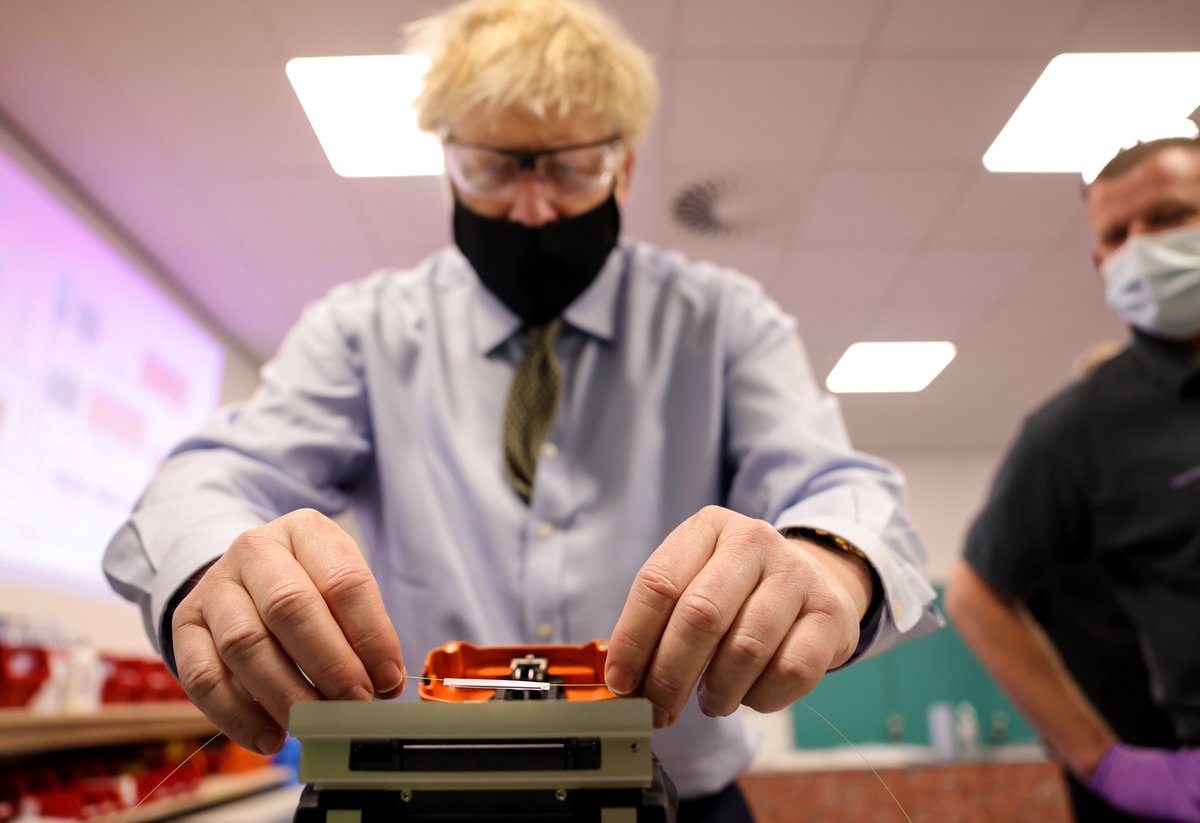 Prime Minister Boris Johnson at Openreach