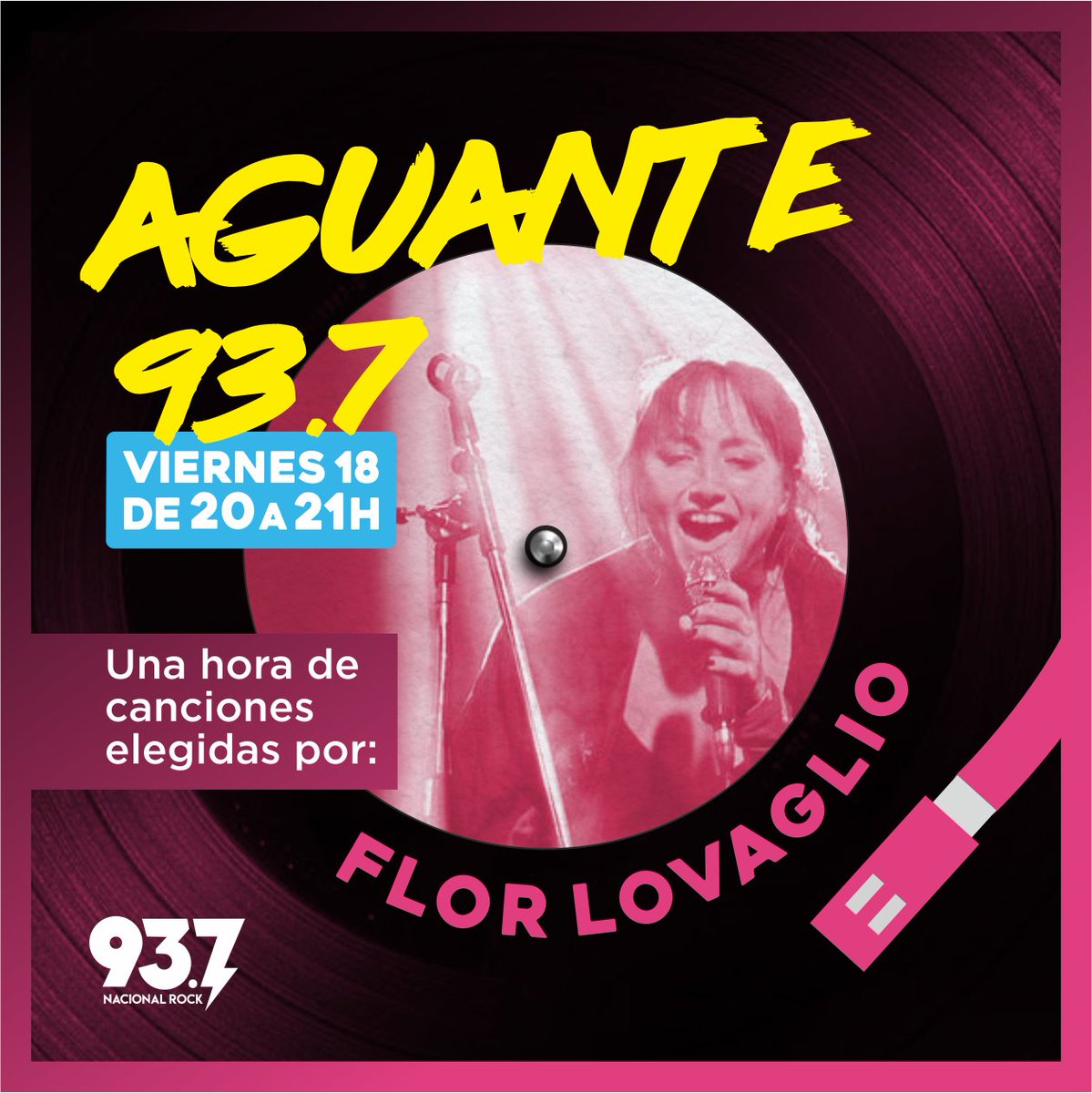 NacionalRock937's tweet photo. [AIRE] Comienza #Aguante937, una hora de canciones elegidas hoy por @FlorLovagliook https://t.co/hf3dZu5PmT