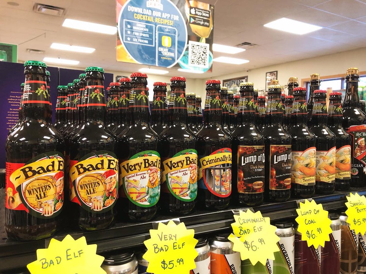 BootleggersBev's tweet photo. We love seeing the Ridgeway Brewing Christmas beers come out every year! Grab yours today, open 9AM-7PM 🎅🏼🧑🏼‍🎄
•
#holidaybeers #ridgewaybrewing #badelf #verybadelf #lumpofcoal #santasbutt #criminallybadelf #buylocal #shoplocal #bootleggers #cheers https://t.co/7LtxavV61w