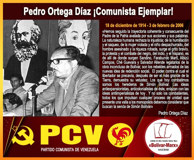 joeldonquiz's tweet photo. Camarada Pedro Ortega Díaz,
Presente! https://t.co/9zQYAL6tit