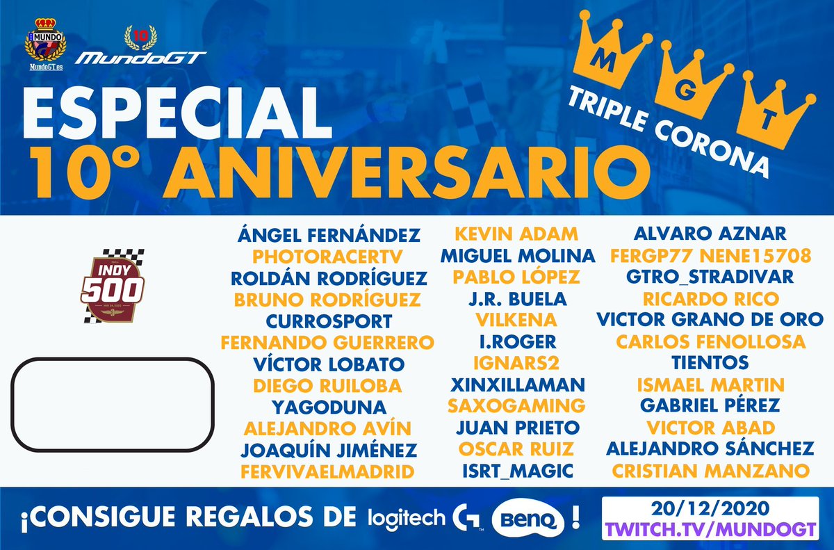 MundoGT's tweet photo. #10MGT | 👑 INDY 500

Tras el espectáculo de Mónaco, este domingo promete emociones muy fuertes. ¡De aquí saldrán los 33 ovaleros al asalto de la corona!

Guau...¿por quién apostáis?

Os lo contarán 🎙️@SantiTorresSM &amp; @ValverdeSer 🏁 Os esperamos en https://t.co/kmfTBZgfqG 🎁🎁❓ https://t.co/fVsYjWJYKm