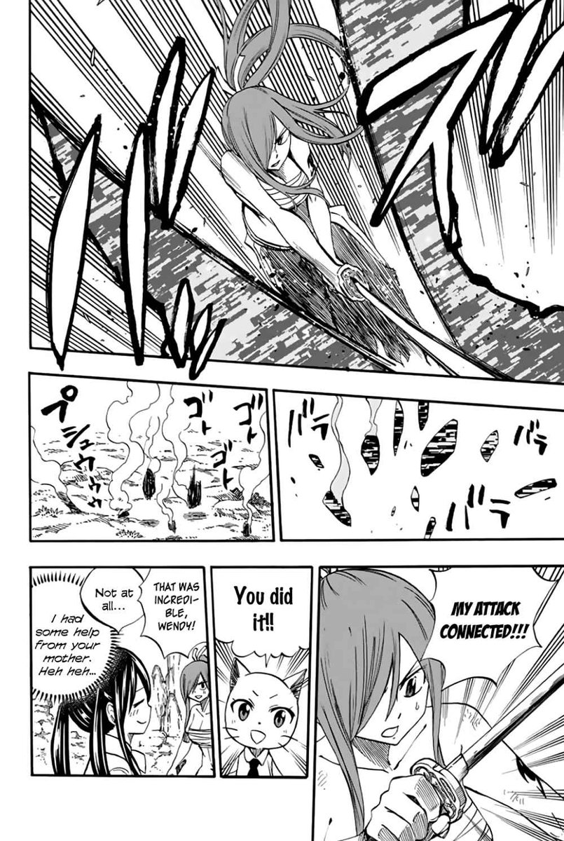 Same shit with Erza and Wendy in the latest chapter, they were at a disadvantage at the start. Not only that, they're on Elentir. They deadass know nothing about the place or how anything work except for that the place is overflowing with magic. Wendy just deadass learned-