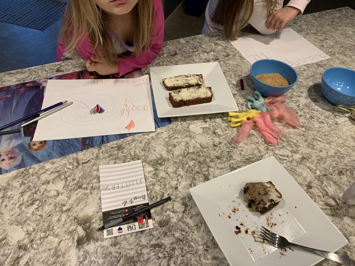 jmacalways1's tweet image. One in-person #teachingskill I have not lost during the pandemic - writing upside down. Only this time it’s not math. It’s teaching my 4 year olds how to write, and #multitasking with breakfast. #iteach #iteachmath #momlife