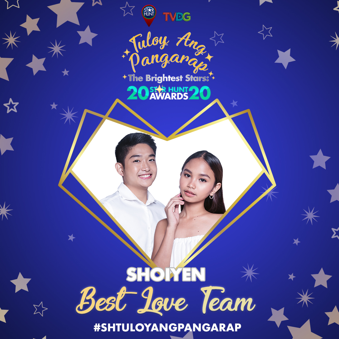starhuntabscbn's tweet photo. Congratulations ShoiYen for being voted as The Best Love Team! #SHTuloyAngPangarap https://t.co/8NBdE3Wvtt