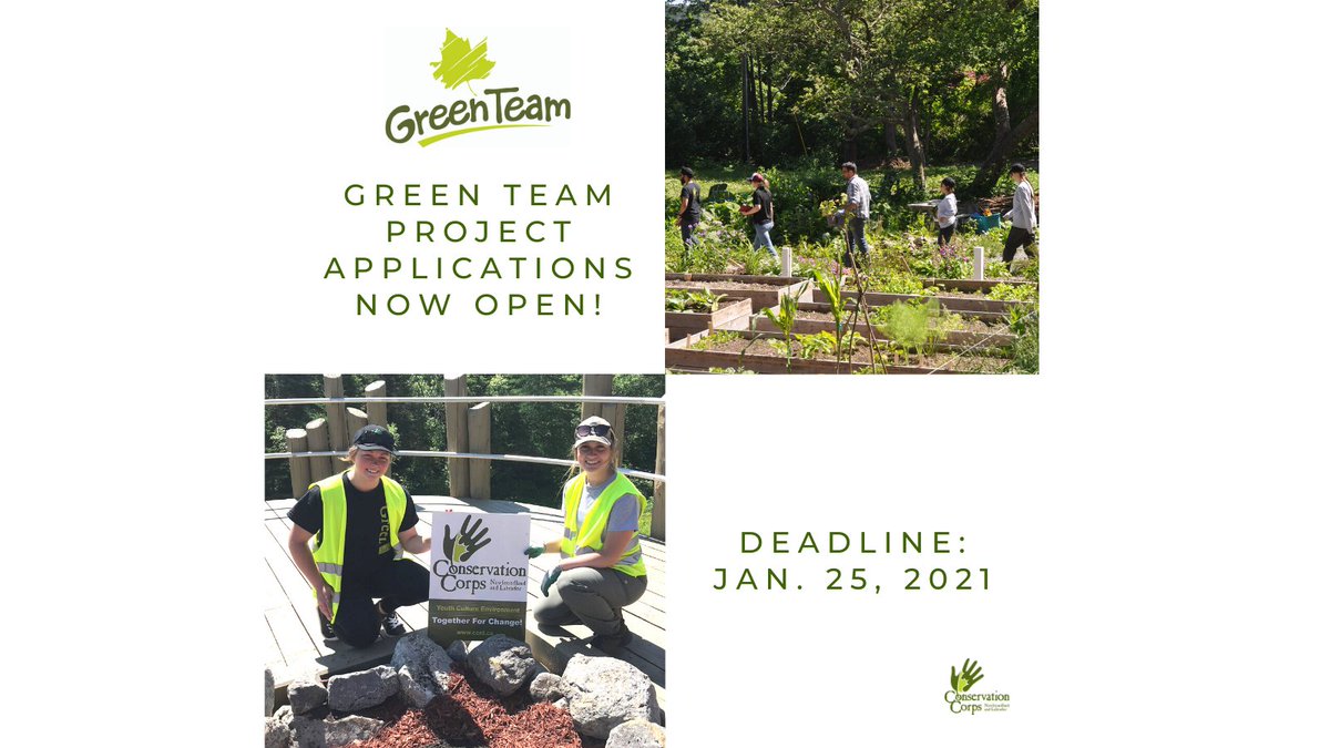CorpsNL's tweet photo. Green Team Project applications are now open! Apply online here: https://t.co/f1FilJ9w7P https://t.co/wpjah4QXBG