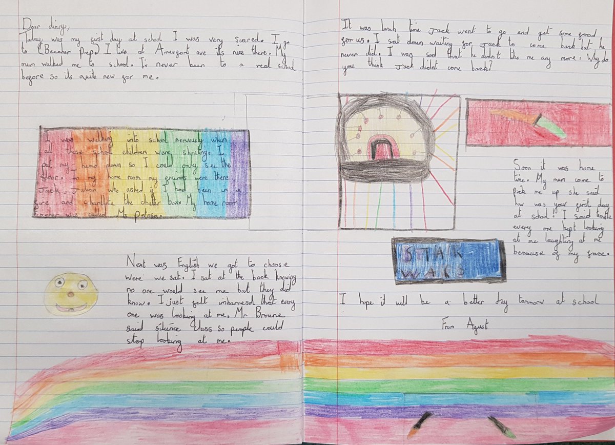 MrsGreggFTPS's tweet photo. Some amazing writing ready for display from #year6 @ForestTownPrSch #proud #persevere #adventurous #independent https://t.co/linj5XCryU