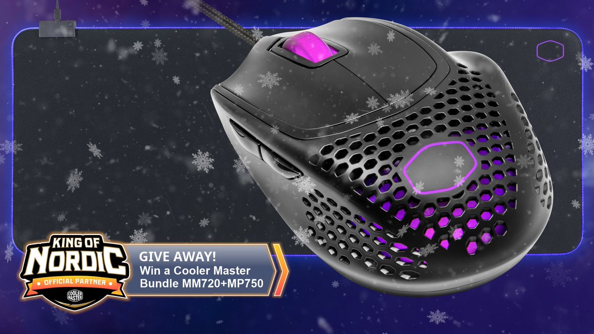 CHRISTMAS GIVE AWAY!
You can be the lucky winner of Cooler Master's MM720 gaming mouse, and the MP750 XL RGB mouse pad.

What will you do to make 2021 a better, more positive year for everyone around you? Best samaritan wins.

We will announce the winner LIVE! 2NT on stream!