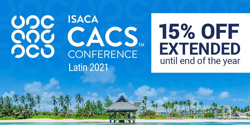 ISACANews's tweet photo. Regístrese ahora para #LatinCACS, del 25 al 26 de marzo de 2021, Punta Cana, República Dominicana y gane hasta 40 horas CPE. Ahorre 15% cuando se registre hasta el 31 de diciembre de 2020: https://t.co/IoBJpq0pg6 https://t.co/Yaak9B1smU