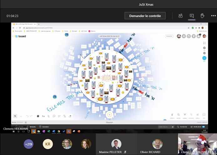 [Noël] Rien ne nous empêchera d'être ensemble... même à distance.
Clap de fin pour 2020... Chez Julhiet Sterwen, nous avons organisé une soirée 100% digitale. Au programme, émotion, fous rires et champagne ! Merci aux 230 particpant(e)s.
#justspirit #consultingforgood