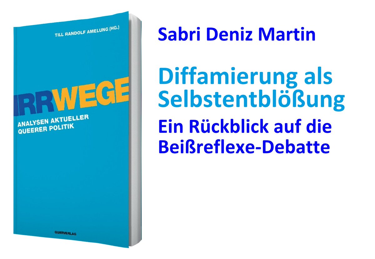 TillRandolf's tweet photo. #4GenderStudies: mit #Beissreflexe schickten sich eine Reihe zumeist junger Autor_innen an, Fehlentwicklungen zu kritisieren, die an der Schnittstelle zwischen Aktivismus und Wissenschaft entstehen. Die Reaktionen darauf, hat Sabri Deniz Martin in #Irrwege analysiert. https://t.co/oHUi4z6iuN