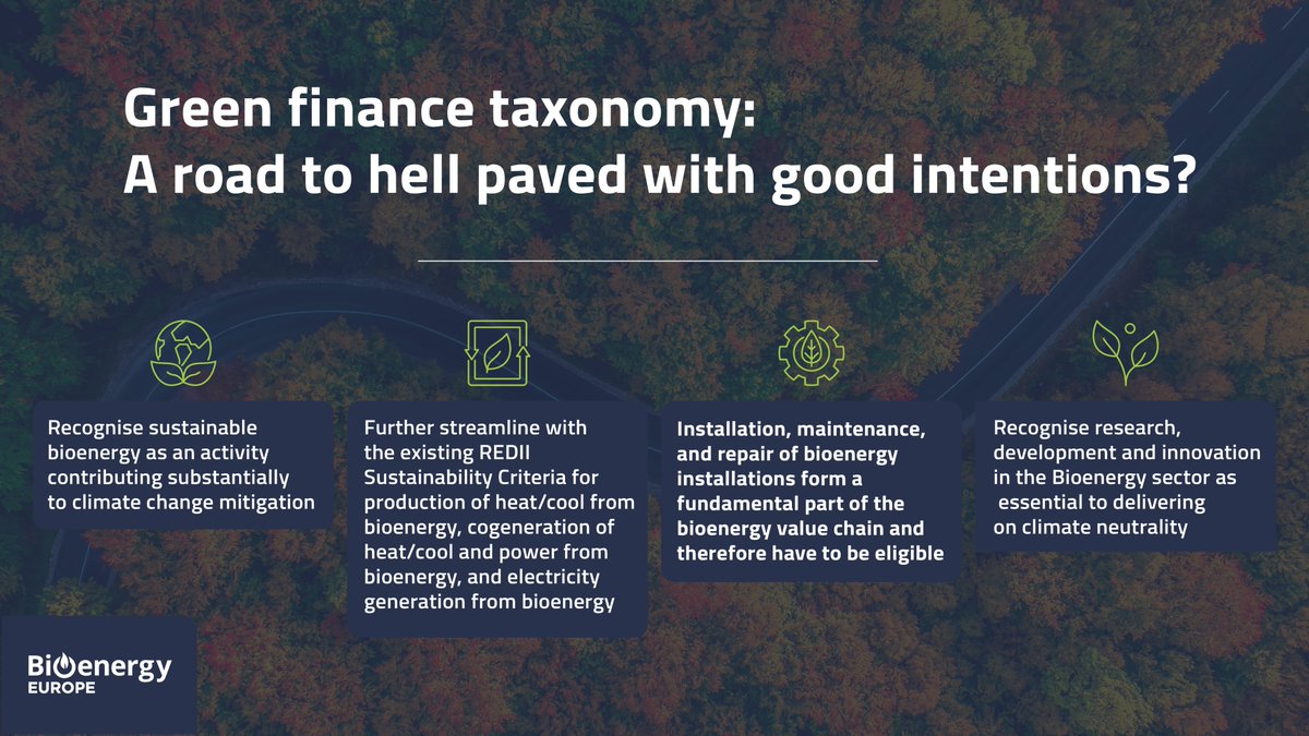 🇪🇺 If the EU #Taxonomy wants to deliver on its good intentions of scaling up #Sustainableinvestments &amp; accelerating the climate transition, it sorely needs actionable criteria based on existing metrics.

Read how we can redirect the road! 👇
euractiv.com/section/energy…

🌱#Bioenergy