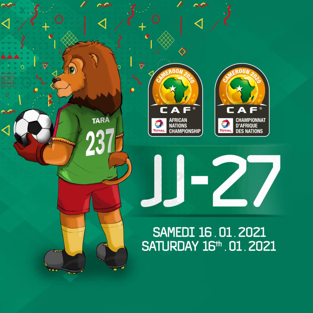 JJ-27 DE LA CÉRÉMONIE D'OUVERTURE
DU CHAN TOTAL CAMEROUN 2020 
SAMEDI 16 JANVIER 2021 À YAOUNDÉ
LA FÊTE SERA BELLE ! 

27 DAYS TO THE OPENING CEREMONY OF TOTAL CHAN CAMEROON 2020 
SATURDAY 16TH JANUARY 2021 IN YAOUNDE
IT SHALL BE A WONDERFUL JAMBOREE!