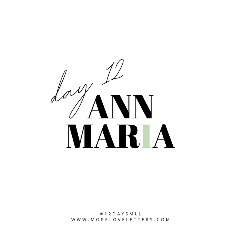 Day 12 // And on the twelfth and final day of 12 Days of Love Letters...meet Ann Maria 🖤  Grab your pens + arm yourself with holiday cheer as we write to Ann Maria! buff.ly/33KhiZN