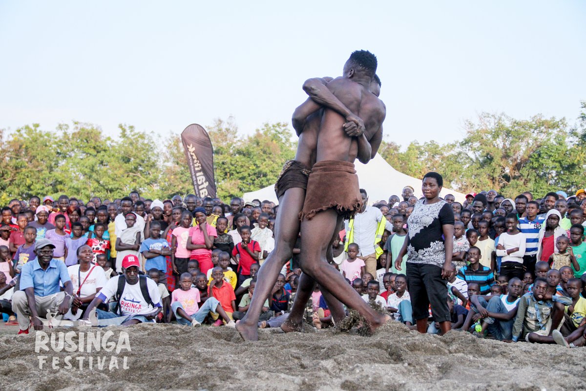 RusingaFestival's tweet photo. c) Eminyiika β Traditional wrestling (Eminyiika is to the Abasuba what Amen is to the Luo)
#RusingaFestThrowback
#RusingaFest2020 https://t.co/u0pDm0TNlr