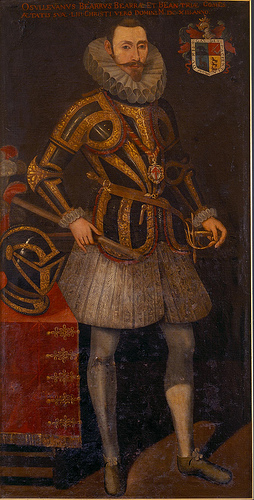 Please enjoy the fabulous Domhnall O Sullivan Beare sporting a big ruff and dressed like a Spaniard because he wasn't too keen on the English at the timeClues as to why here -  https://en.wikipedia.org/wiki/Donal_Cam_O%27Sullivan_Beare