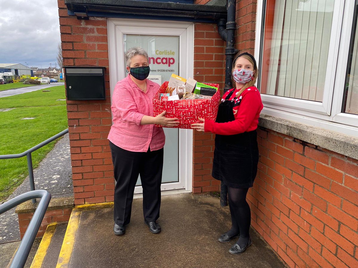 ChooseOccHealth's tweet photo. Congrats to @CarlisleMencap We are delighted to be delivering our ‘pamper hamper’ to your front line team, nominated by Manager Karen, for your dedication and commitment during recent months. The items were all donated by Choose OH staff who wanted to acknowledge local kindness. https://t.co/BzzljrRq2y