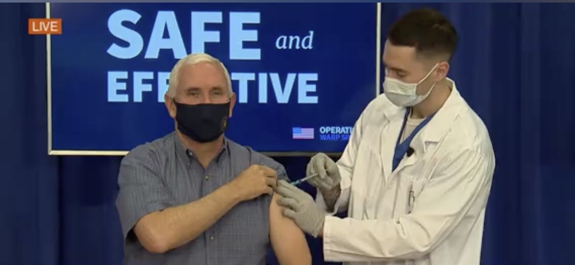 عاجل نائب الرئيس الأميركي مايك بنس يتلقى اللقاح المضاد لفيروس كورونا أمام الكاميرات عين ليبيا