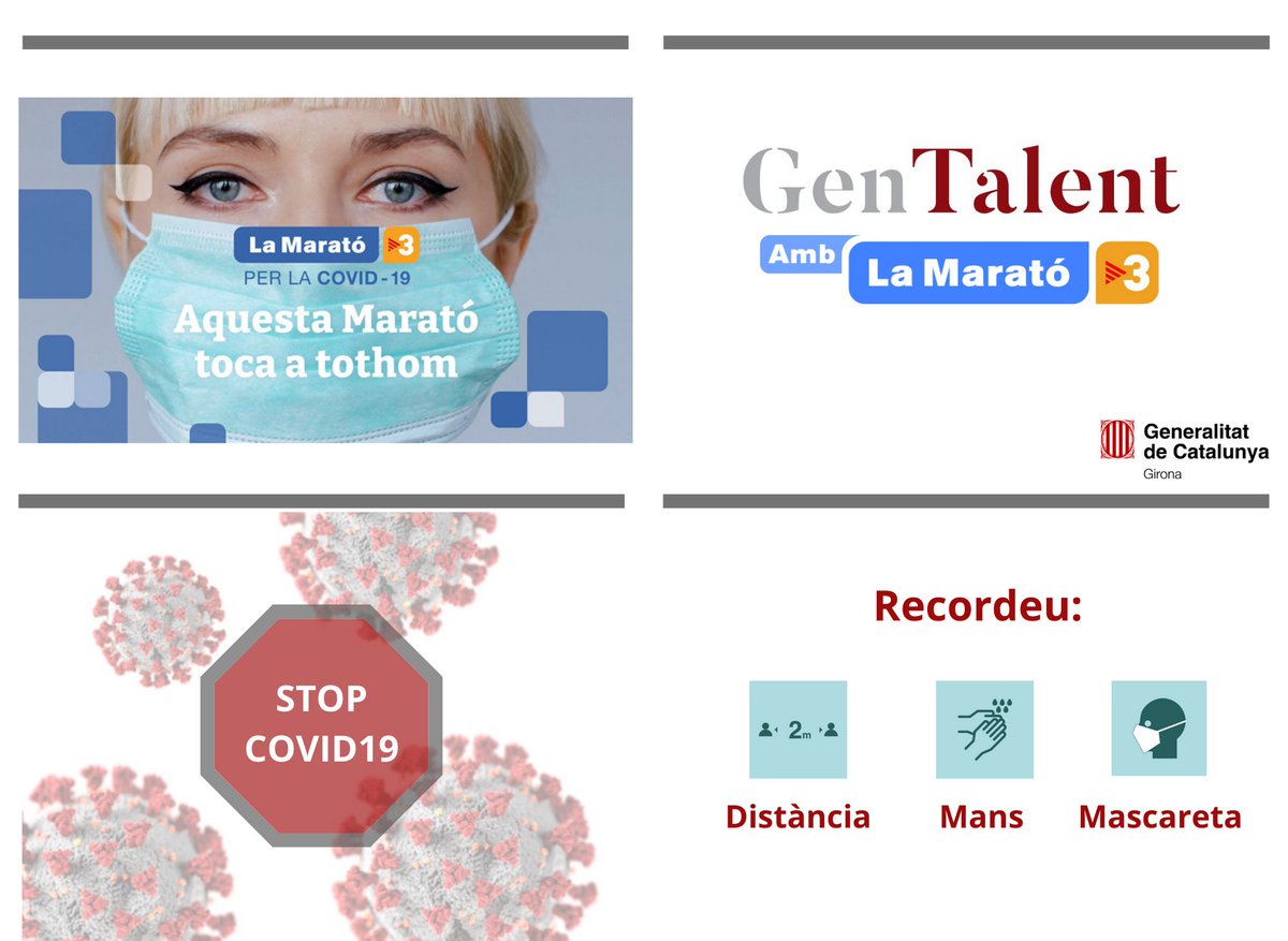 govgirona's tweet photo. El col·lectiu de treballadors de la #gencatGirona disposa d'un contenidor portamascaretes de paper per desar la mascareta de recanvi. Gràcies, grup #GenTalent, pel vostre projecte, que ens recorda que enguany també cal col·laborar amb #LaMaratóTV3! 🔗https://t.co/ziKdlYY0SY https://t.co/87IRvdvuCo