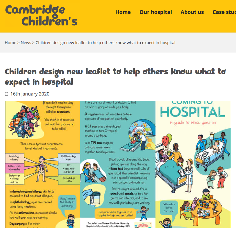 tognetti_ill's tweet photo. Children attending Addenbrooke’s #Hospital will now have a better idea of what to expect when they visit – thanks to a new leaflet that has been co-designed by young #patients and #volunteers.

@CambNetwork 
#Emergency   #hospitals @Usborne @UsborneBAH 

https://t.co/tpLp735RF6 https://t.co/a5QrCcZ1zP