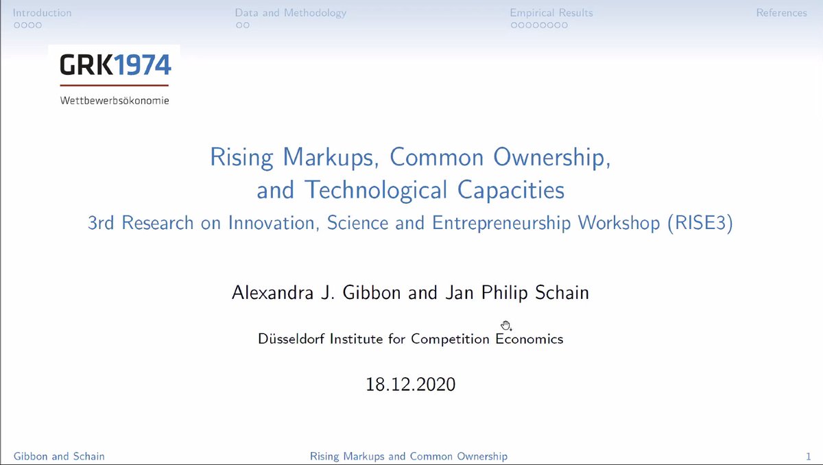 f_poege's tweet image. What is the impact of #common #ownership on markups, and on innovation? Alexandra Gibbon and Jan Philip Schain from DICE (@DICEHHU) find heterogeneous effects in industries with different tech-intensities! #RISE3workshop 

dice.hhu.de/fileadmin/reda…