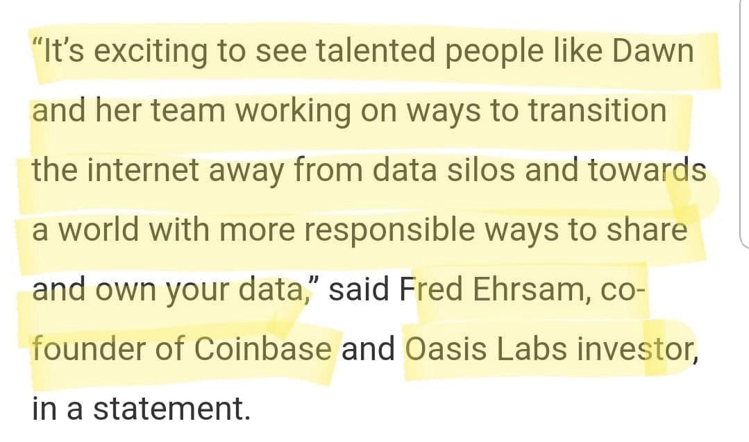 Raised $45m between 2018-2020 from biggest players in crypto including a16z, Binance, Winklevoss, Huobi, Pantera & more. Coinbase co-founder is an investor. #Binance   Crypto Safe Alliance partnership. Rumors about a scheduled listing on Coinbase/Huobi