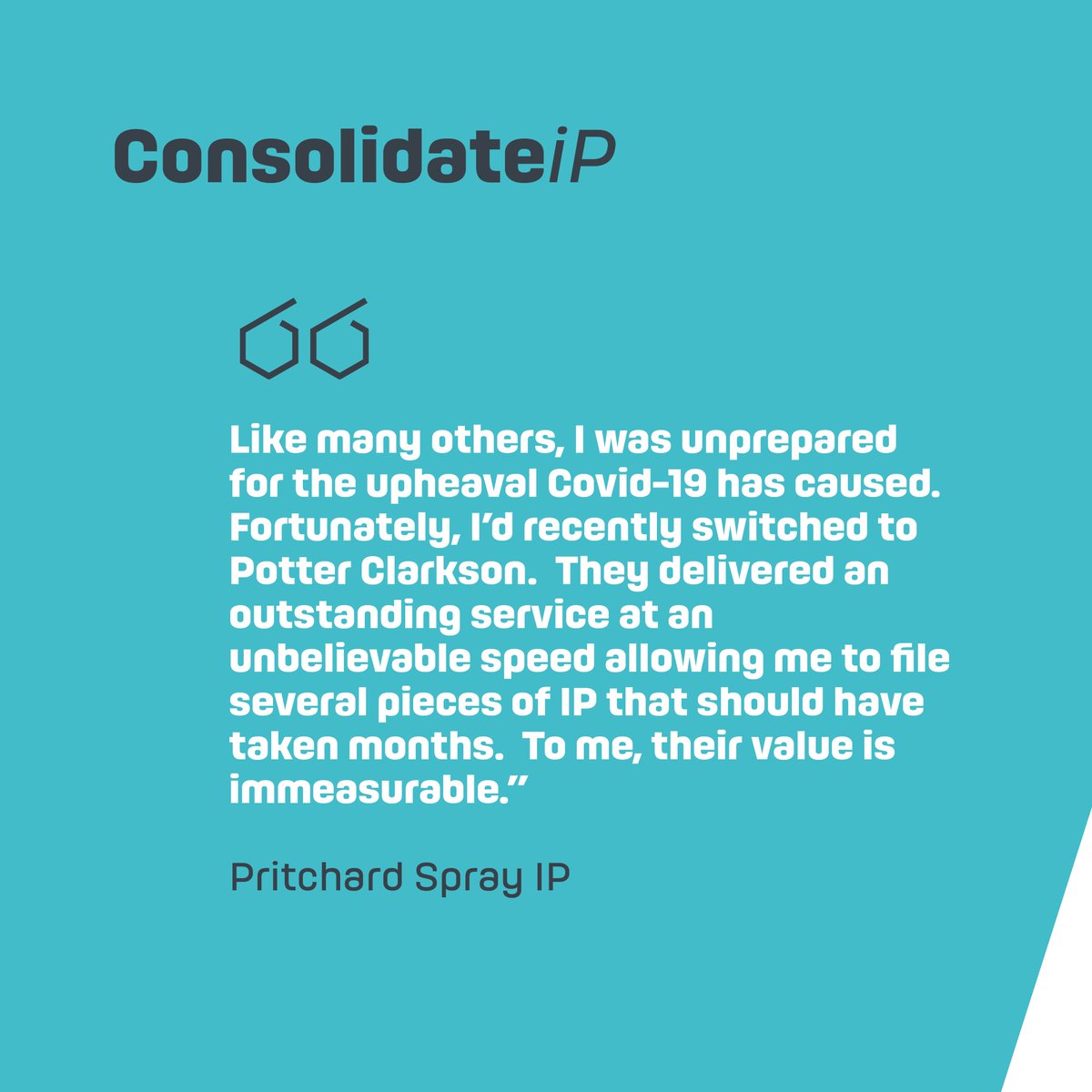 PotterClarkson's tweet photo. Why should you choose ConsolidateiP? Our sole aim is to deliver successful outcomes for our clients. We do that by consolidating, protecting and enhancing your #IP so that you can achieve your #commercialgoals. Find out how ConsolidateiP will help you 👉https://t.co/hnmPsX0Rf2 https://t.co/RnhDGRIKPt