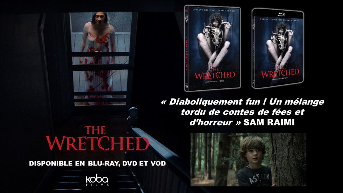 🧐Le saviez-vous ? #SamRaimi, le talentueux réalisateur de #Spiderman et #EvilDead, a adoré #TheWretched ! Pour lui, c’est « diaboliquement fun. Un mélange tordu de conte de fées et d’horreur ». #TheWretched disponible en DVD, Blu-Ray et VOD : un film recommandé par Sam Raimi !😉