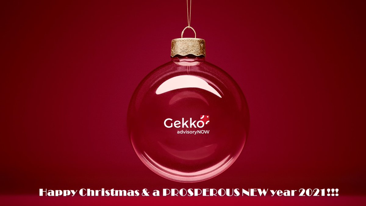 we have the very special time of the year.....the year of challenges and opportunities!
Gekko advisoryNOW wishes all our clients, followers, partners and team members the very MERRY Christmas and a Prosperous NEW YEAR!!!!
#StayHealthy