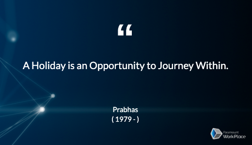 ParamountWP's tweet photo. Weekend Quote: “A holiday is an opportunity to journey within.” — Prabhas
#Quotes #WeekendQuote #Holiday #HolidaySeason #Journeywithin #opportunity https://t.co/lkGCsBBpTb