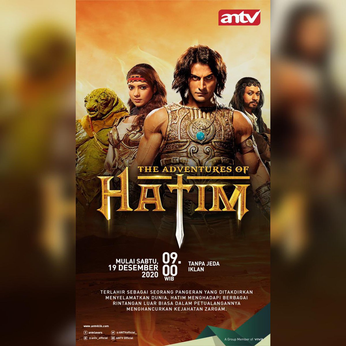 miradeye's tweet photo. Ketika kekuatan jahat memasuki dunia, alam semesta ini akan dihancurkan ! Seorang pejuang sejati yg terpilih akan datang untuk menyelamatkan alam semesta, THE ADVENTURE of HATIM, mulai Sabtu 19 Desember 2020 pk.09.00 WIB di @ANTVOfficial_ https://t.co/LzcBE0MPOv