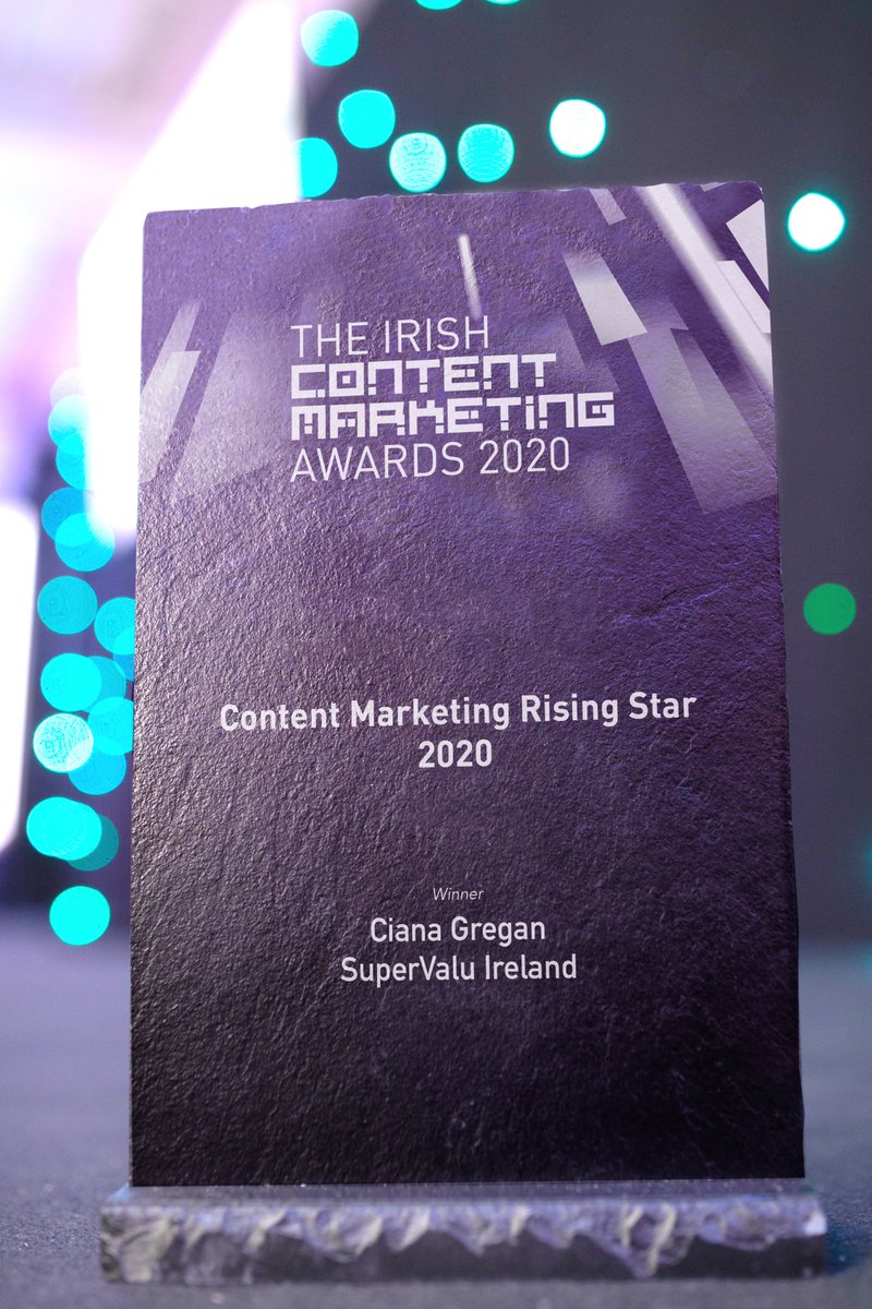 Irish Content Marketing Awards (@irishcma_ie) on Twitter photo Congratulations to Ciana Gregan of <a href="/SuperValuIRL/">SuperValu Ireland</a> on winning the Content Marketing Rising Star 2020 award! #IrishCMAwards Congratulations to Ciana Gregan of <a href="/SuperValuIRL/">SuperValu Ireland</a> on winning the Content Marketing Rising Star 2020 award! #IrishCMAwards
