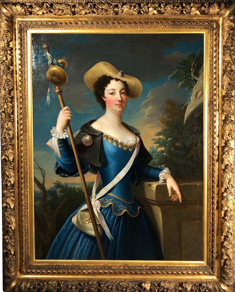 OldPortraiture's tweet photo. Born #OnThisDay in 1714: #PhilippineÉlisabethdOrléans (1714-34), daughter of Duke #PhilippeII
Portrait as pilgrim to Santiago de Compostela attributed to #PierreGobert (1662-1744), ca. 1730
#BourbonOrléans https://t.co/SpfadbGTkH