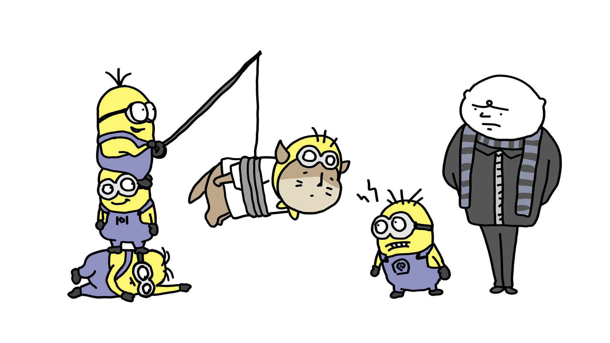 原ストマック しれっとミニオンたちに混ざろうとしたスナギツネ 金曜ロードショー ミニオン 怪盗グルーのミニオン危機一発 ミニオンズ しれっとスナギツネ T Co 6v1gqzzcob Twitter