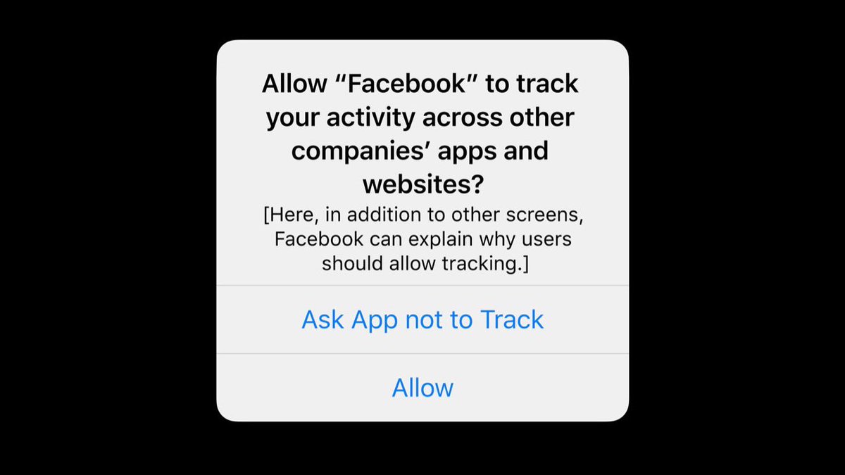 عن طريق انك تقول Don't allow app to track