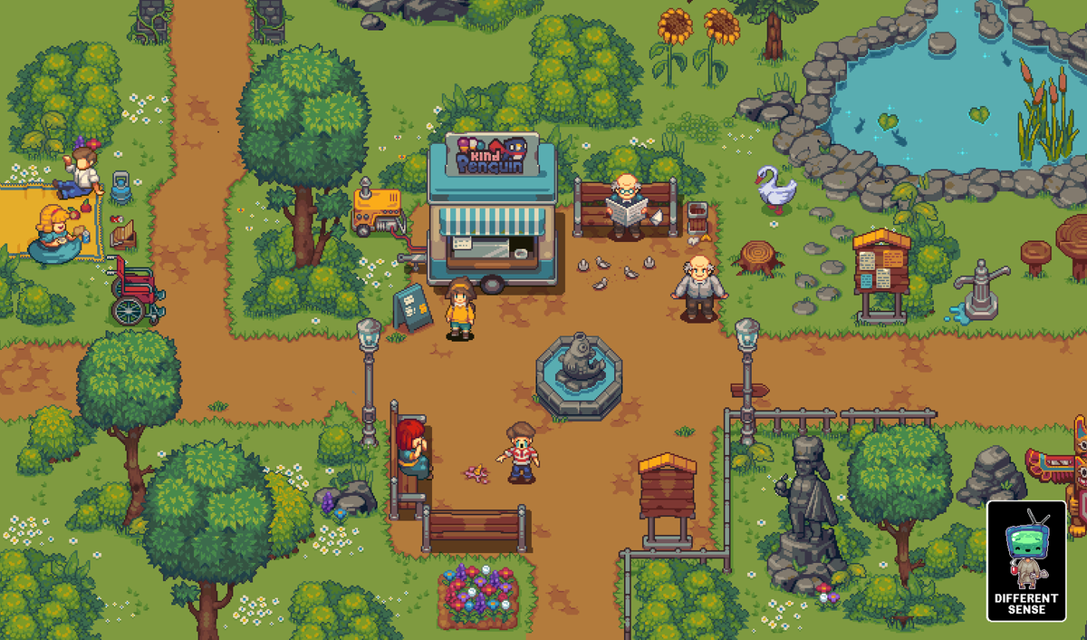 BloomtownGame's tweet photo. A pinch of summer into a winter blues ☺️
#JRPG #DifferentStory #indiegames #pixelart #ドット絵 #픽셀아트 https://t.co/3jElYCo1q7