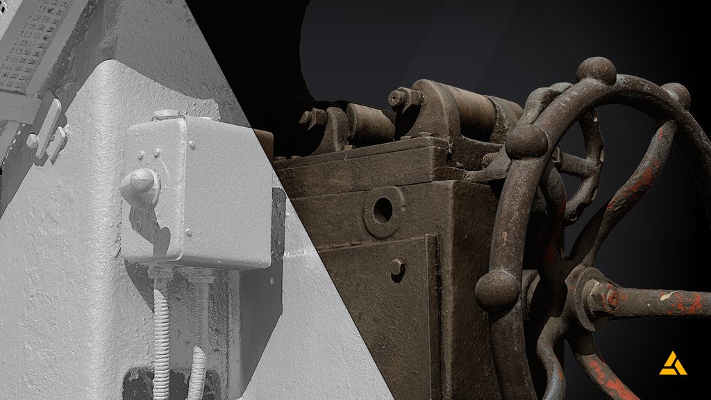 Artzenalcom's tweet photo. Thanks to Photogrammetry we can capture all the smallest details of each object also with the real texture

https://t.co/JBil0JJXZp

@profoto @NikonEurope @marmosetco

#Render #Machine #Photogrammetry #train #Railway #Museum #CulturalHeritage #Digitalization #3DScan #Artzenal https://t.co/Yp4WJyCOw5