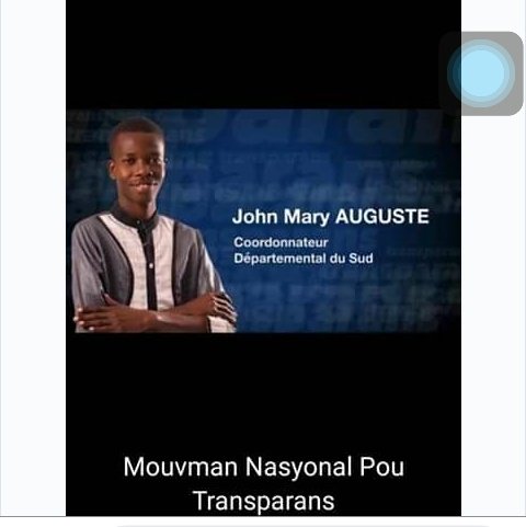 AugusteJohnMar1's tweet photo. #NouvellePhotoDeProfil
#MouvmanNasyonalPouTransparans 
#MNT
@Toutouni4 https://t.co/XtW8SuZm5D