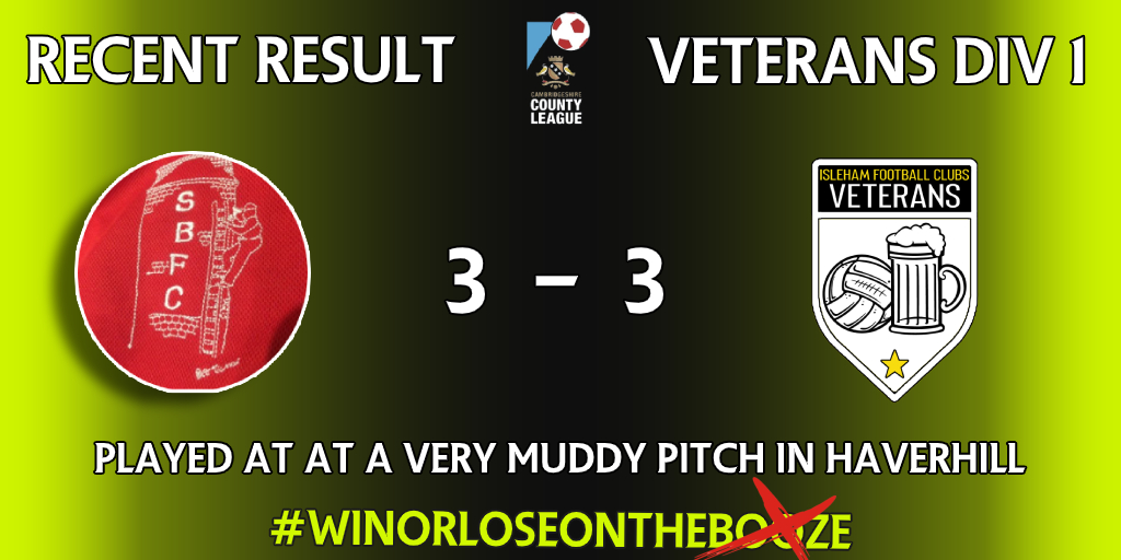 IslehamVets's tweet photo. Last Sundays League result....#footballsback #sundayfootball #veteransfootball #Tier2 #winorloseonthebooze #draw #1point #muddy ⚽️⚽️⚽️ https://t.co/y8nVW3rSPY