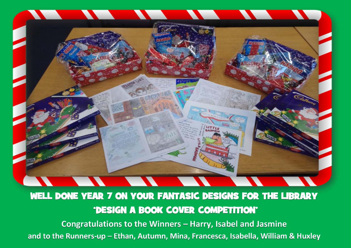 QEGS_Library's tweet photo. Well Done Year 7 for all your hard work - we loved all your colourful and imaginative designs. Congratulations to all our winners! https://t.co/d2OsOrEA9G