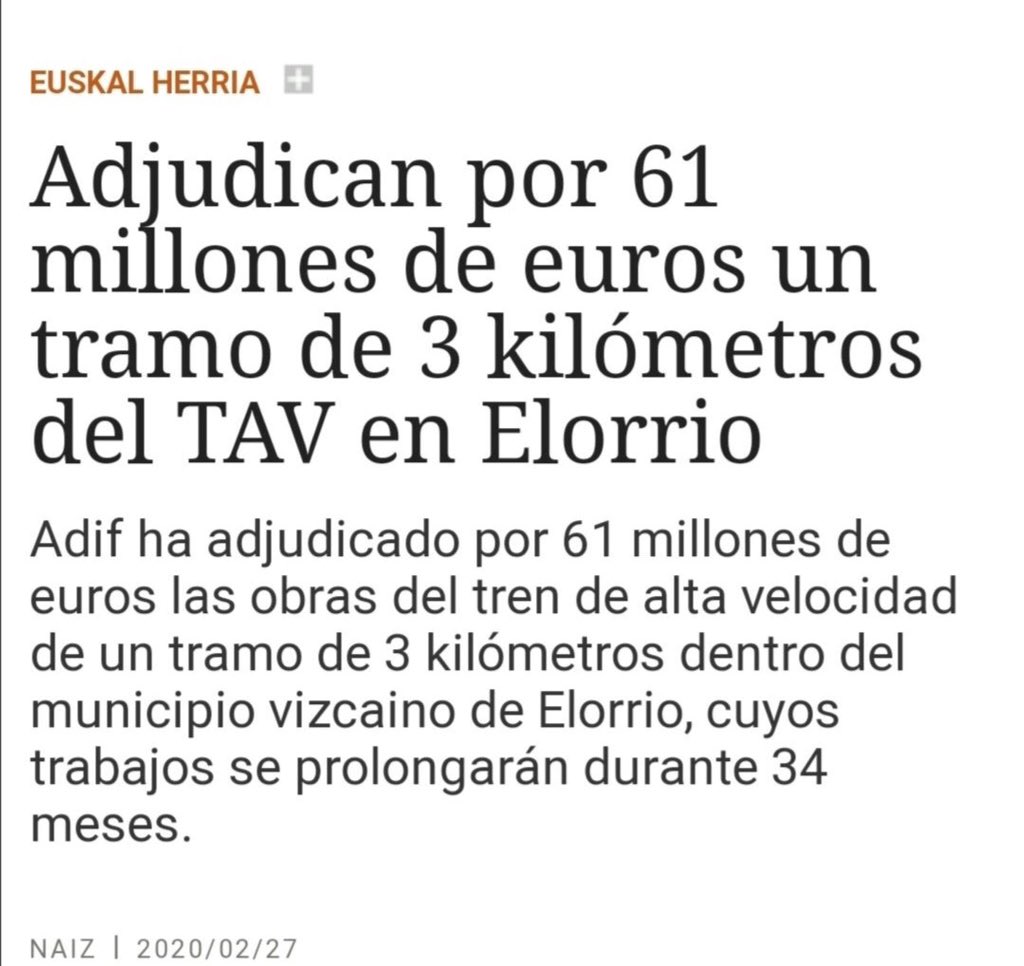 kalaportu's tweet photo. Egin negar, lagunok: #EITBMaratoia|n jaso duten diru guztia bilduko genuke AHTri 35,54 metro soilik kenduta: 722.605 euro. AHTren 35,54 metro! https://t.co/EAYL0NCAM1