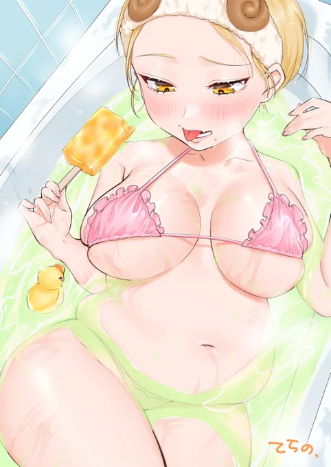 ぽよグラ 12月号ぽよ腹ちゃんの入浴FANBOXにて差分や進捗などを楽しめるプランもご用意してます⇩ぽっちゃり#オリジナルイラスト 