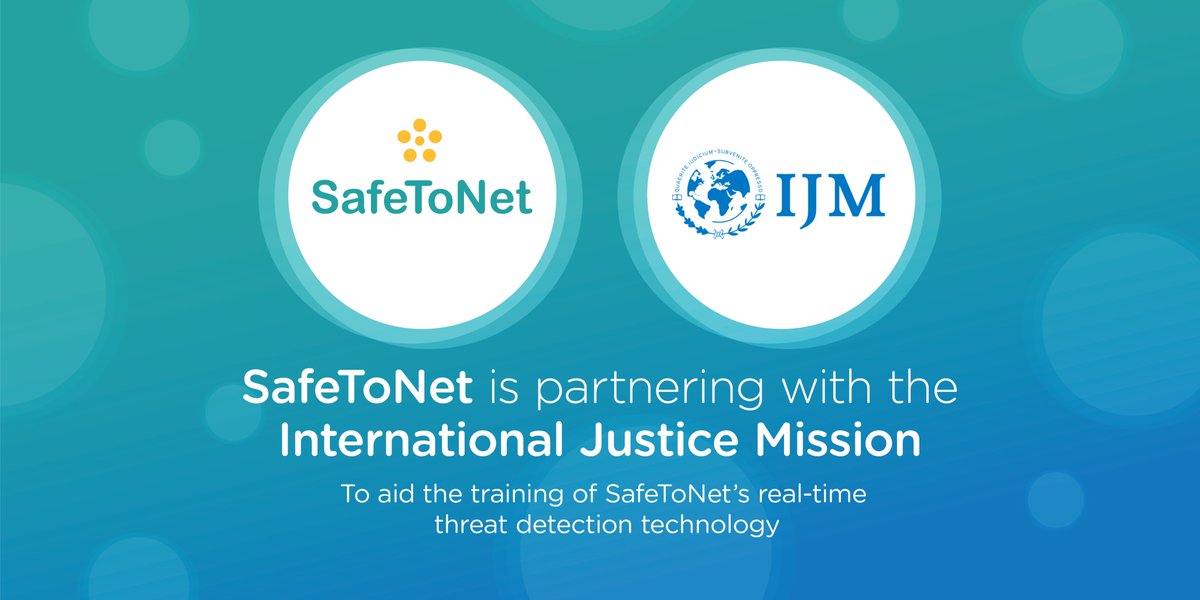 SafeToNet's tweet image. We’re pleased to announce our partnership with @IJM. Our CEO @rmpursey says: This will help our technology to more accurately detect &amp;amp; filter harmful content and encourage even more partnerships with those who share our vision in making the online world a safer place for children